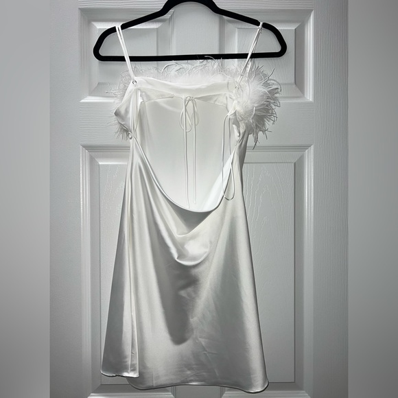 Cotton Candy LA White Feathered Dress - Small - Picture 2 of 2